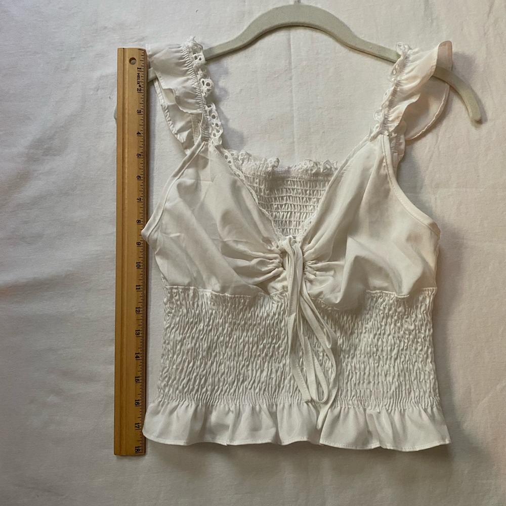White Ruffle Tank - Picture 5 of 5
